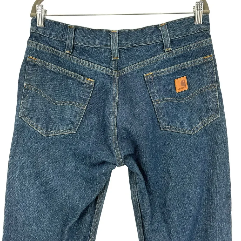Vintage‎ Carhartt Denim Jeans Relaxed Fit B460DVB Triple Stitch 34x30 *32x28.5